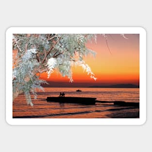 Arillas Sunset, Corfu, Greece Sticker